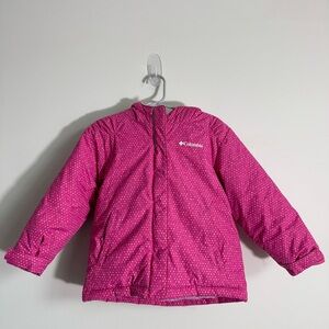 Columbia Girls Pink Blue White Size 4T Full Zip Jacket